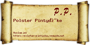 Polster Pintyőke névjegykártya